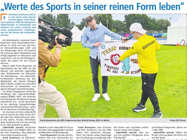 „Werte des Sports in seiner reinen Form leben“