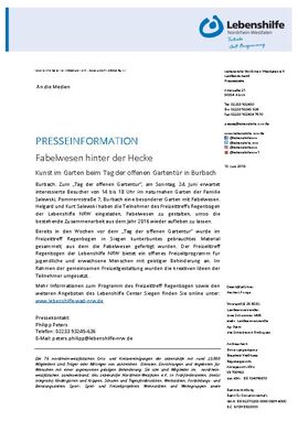 Fabelwesen hinter der Hecke