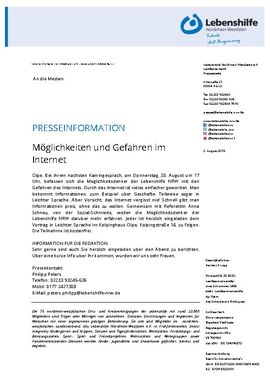 Möglichkeiten und Gefahren im Internet