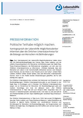 Politische Teilhabe möglich machen