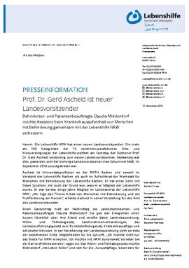 Prof. Dr. Gerd Ascheid ist neuer Landesvorsitzender