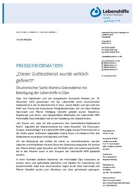 „Dieser Gottesdienst wurde wirklich gefeiert!“