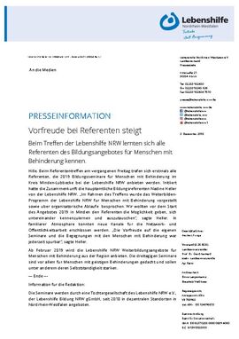 Vorfreude bei Referenten steigt