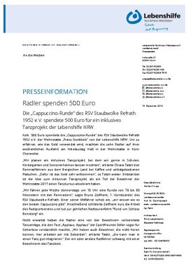 Radler spenden 500 Euro