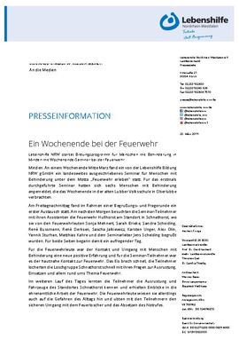 Ein Wochenende bei der Feuerwehr