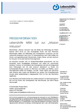 Lebenshilfe NRW lud zur „Mission Inklusion“
