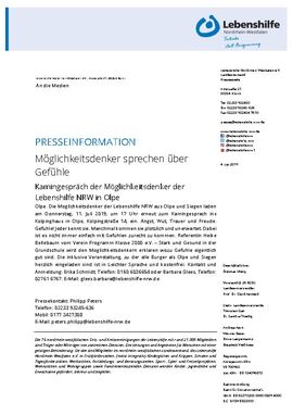 Möglichkeitsdenker sprechen über Gefühle