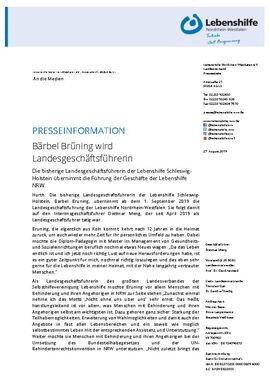 Bärbel Brüning wird Landesgeschäftsführerin