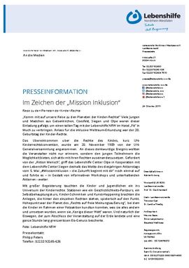 Im Zeichen der „Mission Inklusion“