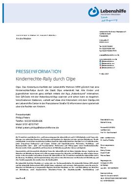 Kinderrechte-Rally durch Olpe