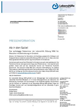 Ab in den Sattel