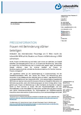 Frauen mit Behinderung stärker beteiligen