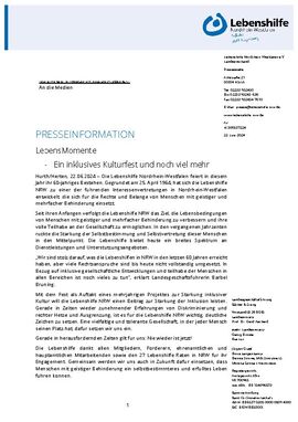 LebensMomente - Ein inklusives Kulturfest und noch viel mehr